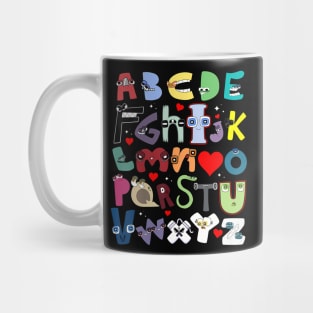 Alphabet Lore AZ I Love You Letter for kids Boys and Girls Mug